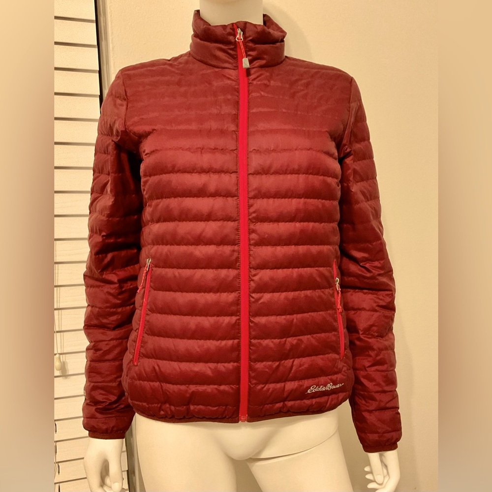 Eddie Bauer red women's down jacket size XS